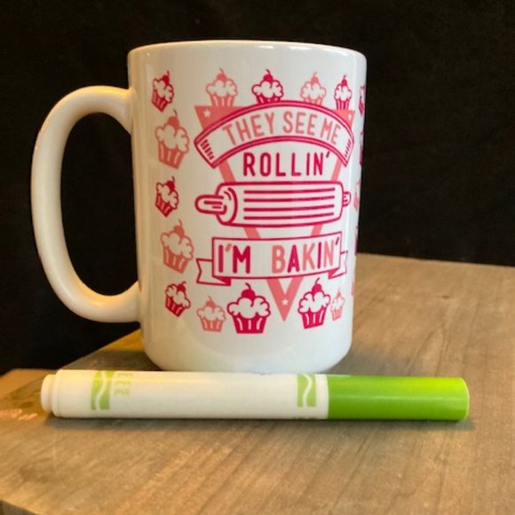 Look Human Other - Mug: "They see me Rollin' I'm Bakin'" Coffee Mug 15 OZ